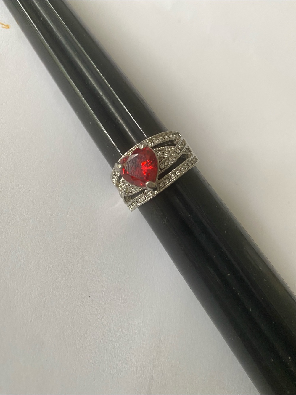 Red Teardrop Crystal Statement Ring - Women's Jewelry 8 new